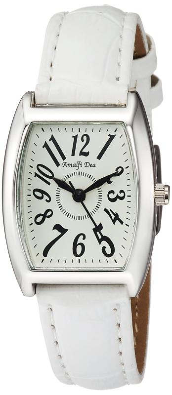 [アリアス] 腕時計 アナログ アマルフィディア 防水 革ベルト 白 文字盤 WW20029A レディース