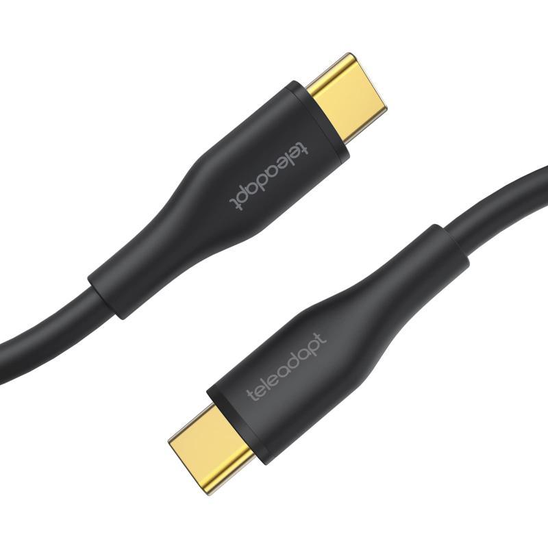 Teleadapt USB C to USB C VR P[u ϋv 60W USB PD } [dP[u Ή MacBook/iPad mini/iPad Pro/iPad Air/Galaxy/Android т̑̃^CvcfoCX