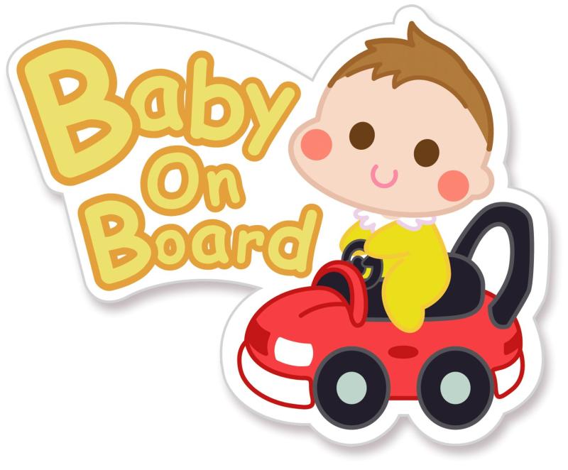 【Babystity】 赤ちゃん乗っています Baby On Board マグネット ステッカー サイン