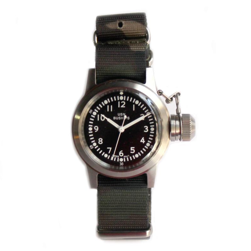 Naval watch co. ミリタリーウォッチNaval military watch Mil.-04 SV/Cam US MARINE USN BUSHIPS type