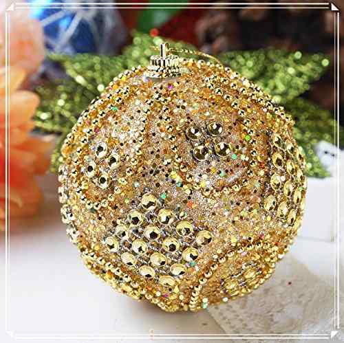 綺麗 ダイヤモンド クリスマス オーナメント ボール 7個セット 直径 8cm 北欧 インテリア ツリー 飾り 100%手作り クリスマス ツリー 装飾 スリング付き