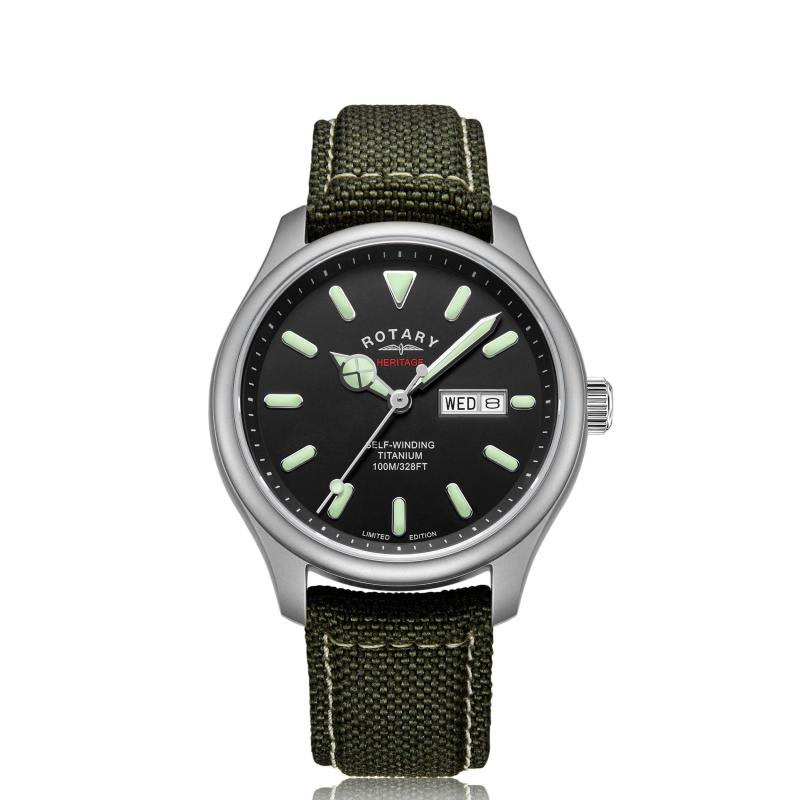 楽天よこさんのお店[Rotary（ロータリー）] 自動巻き腕時計 ロータリー HERITAGE ヘリテージ GS05249/04NT メンズ ブラック