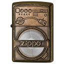 ZIPPO(ジッポー) ライター ユーズドフィニッシュ レコード メタルプレート貼り ブラス 2UDB-RECORD