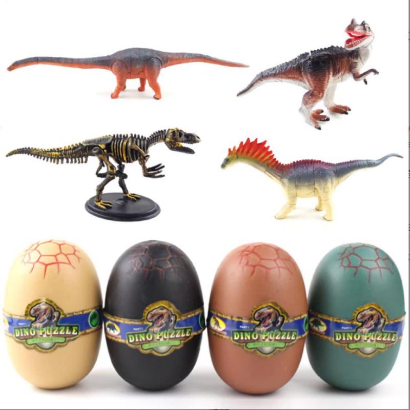 エルクローバー L CLOVER 恐竜 卵 組み立て パズル 立体 フィギア おもちゃ ジュラシック 4個 セット