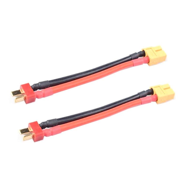 Hengfuntong-Elec 充電用コネクター 変換コード XT60メス/ T型2ピンオス 2個 2pcs XT60 Female connector to T male connector 12awg 100mm