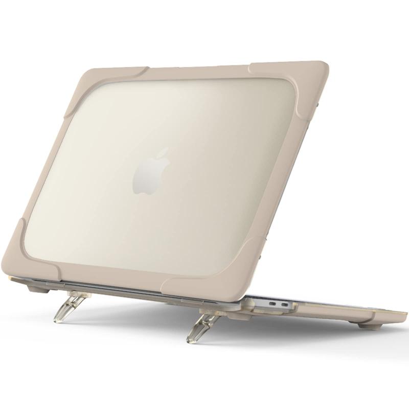 ProCase MacBook Pro 13 ケース 2022 2020、M1 A2338・A2289・A2251用 機甲風 アーマーケース、耐衝撃 ハードシェル 保護カバー 折りたたみ式スタンド、適用機種：MacBook Pro M1 13&quot;/ MacBook Pro 13&quot; Retina wi