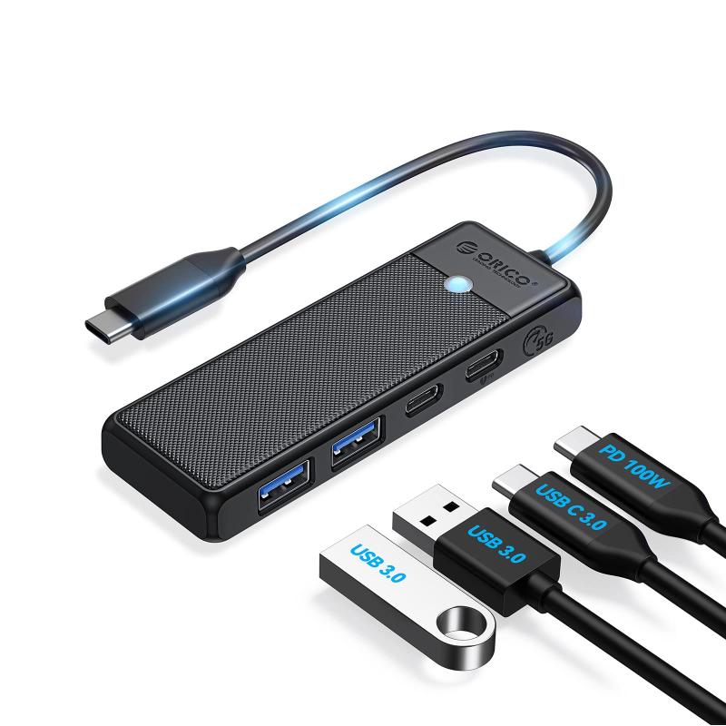 ORICO USB C ハブ 4in1 USBハブ USB C-USB マルチポート 100W Type-C ポート USB-C データ ポート USB 3.0 データ ポート*2 MacBook Pro MacBook Air iPad Pro XPS などに対応 USB Cスプリッター付き PAPW2AC-C3-0154in1 USB C ハブ: この USBハブ マルチポート アダプターには 100W PD 高速充電器が付属しているため、電源の心配がありません。Type c データ転送ポートと 2 つの USB 3.0 データ転送ポートは、どちらも最大 5 Gpbs のデータ転送速度を提供し、待ち時間なしで簡単に作業できます。 ORICO USB-C ハブは、ラップトップ オフィスの拡張に最適なソリューションです。 (注: データ転送インターフェースはデバイスの充電をサポートしていません)超高速データ転送と超安定接続： ORICO USC ハブ TYPE-Cは、最先端のチップを使用して各ポートを独立して制御し、デバイス間の干渉がないことをします。2つのUSB 3.0と1つのUSB-Cデータポートは、最大5Gpbsの速度で同時に動作し、切断することなく安定した高速データ転送を実現し、ファイルを数秒で転送します。簡単にマルチタスクができ、生産性を向上させることができます。超高速充電を実現：この TYPE-C ハブ マルチポート アダプターは、USB-C Power Delivery と互換性があり、最大 100W の高速パススルー充電を提供します。幅広い互換性： このマルチポートUSB C ハブは、ドライバーやソフトウェアのインストールが不要なので、プラグ&amp;プレイが可能ですMacBook Pro、MacBook Air、MacBook Pro/Air、iPad Pro、Pixelbook、Galaxy Book、Dell、その他多くのUSB-Cデバイスと互換性があります。スリムで軽量なデザイン: 超スリムなデザインにより、マルチポート USB ハブはポケットやブリーフケースに簡単に収まり、ホーム オフィス、企業オフィス、または旅行オフィスに最適です。【ORICO usb hubは高品質で耐久性があります。 フレンドリーなカスタマーサービスと生涯の安心を提供します。】