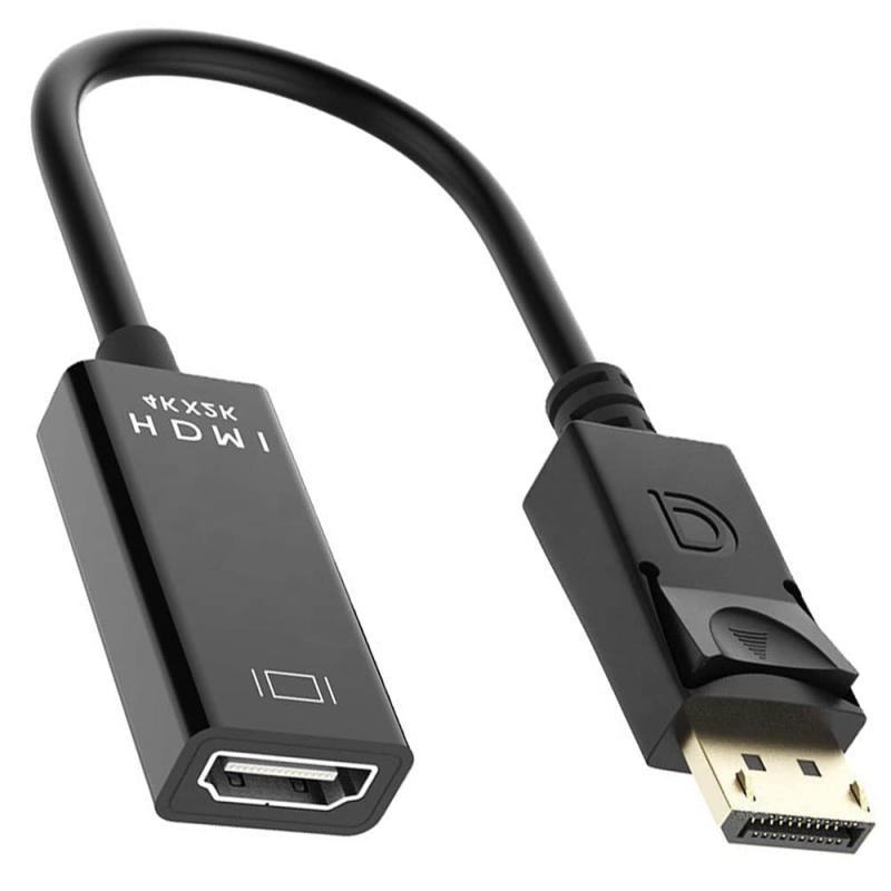 Displayport HDMI変換アダプタ ディスプレイアダプタ 表示ポートhdmi変換 hdmi dp変換ケーブル DP回転HDMI中継線 4kx2k プロジェクタ用 ディスプレイ テレビ台 ブラック