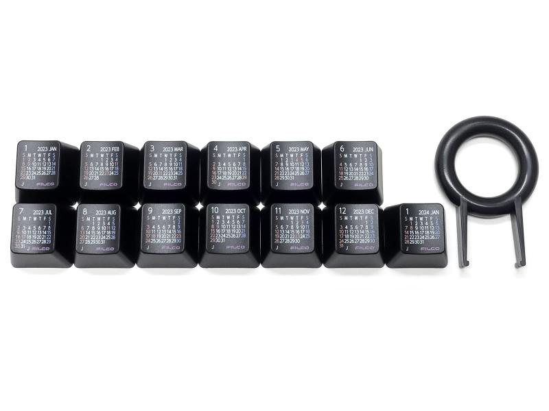 FILCO Calendar Keycap Set 2023 日本の祝日入り 上面印刷 ブラック カレンダキーキャップ CHERRY MX専用 13ヶ月分