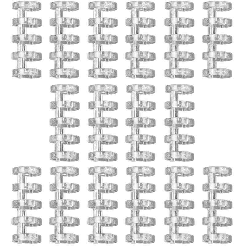 16個ルーズリーフ バインダー 最大約120枚製本可能 透明のルーズリング A4/B5/A5 ファイル本製作 製本用とじ具 資料保存 整理 手帳 アルバム 5孔 システム手帳 学習カード DIY 市販のルーズリー