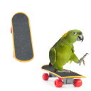 知育おもちゃ（ペット用） Doyime 鳥玩具 インコ ミニ スケートボード ペット用品 知育教育 オウム 鳥 立て 訓練 ストレス解消 おもちゃ ブラック