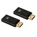 YFFSFDC DisplayPort to HDMI DP to HDMIケーブルアダプタ 4K@30HZ DP - HDMI変換 アダプター4K金メッキコ ネクタ(DPオス → HDMIメス) HDTV プロジェクター ディスプレイに 2個入り