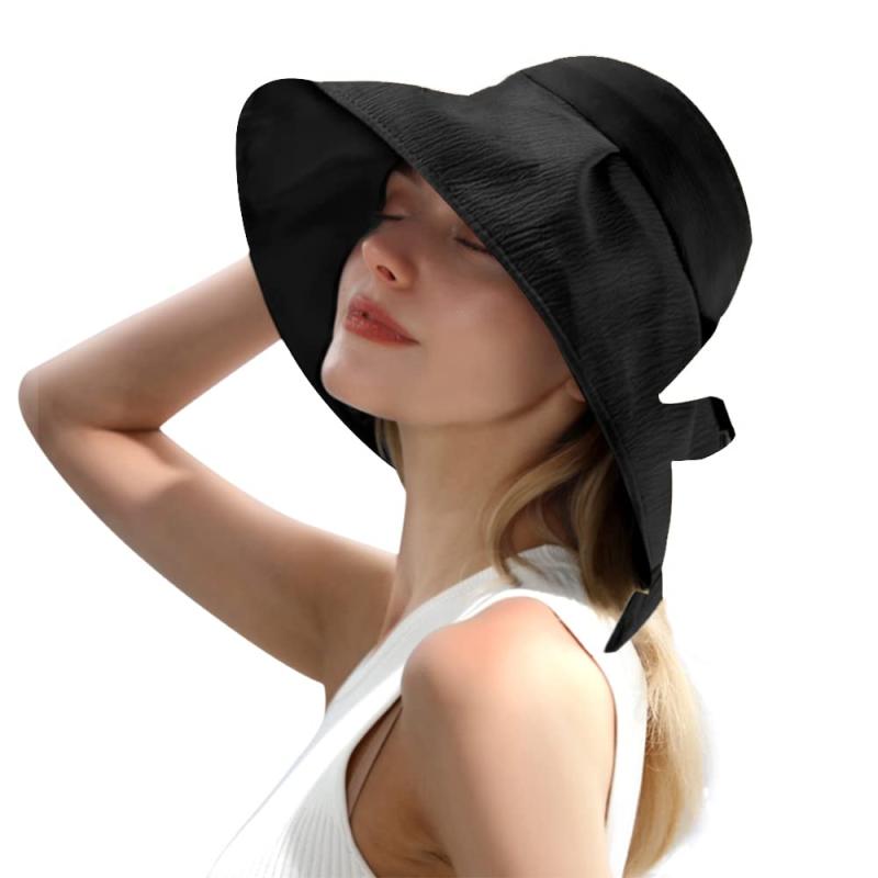  UVカット 帽子 レディースハット 遮熱コーティング UPF50+ 小顔効果 ワイヤー入り 3D立体感 つば広 マジックテープサイズ調整 あご紐 日焼け防止 夏 日よけ帽子 折り畳み 海 旅行