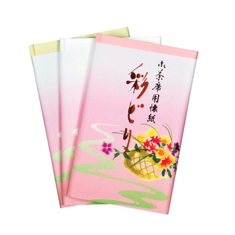 Hogdseirrs こころ懐紙本舗(Kokorokaishihompo) 懐紙 ピンク、白、緑 女性用サイズ:14.5x17.5cm(1枚) 彩どり懐紙 3帖入