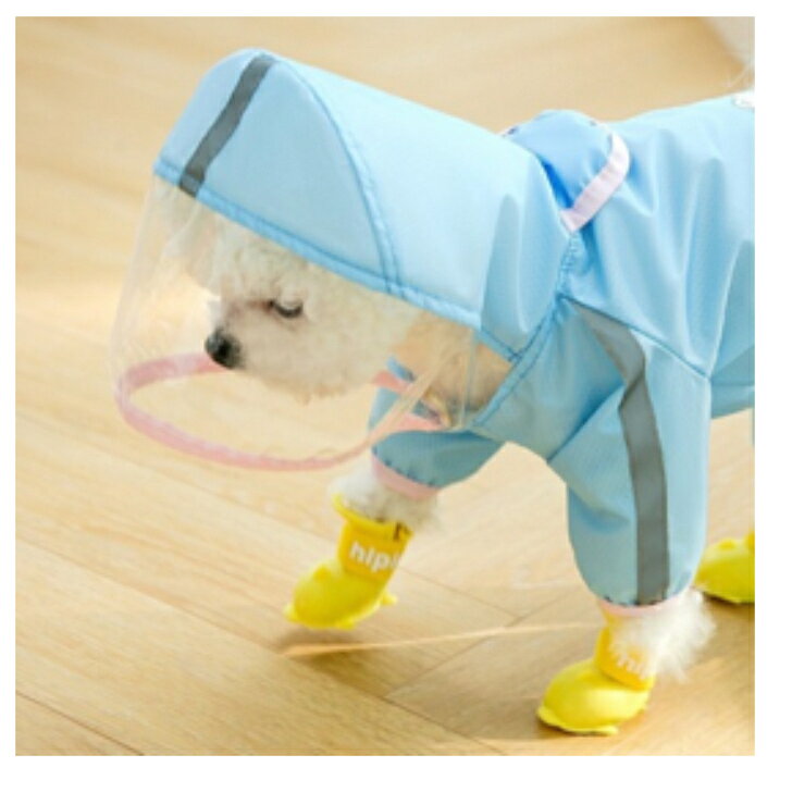 つなぎタイプ レインコート 雨カバー 犬 小型犬 犬用 犬服 ワンピース ウェア 犬の...