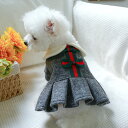 犬の服 犬服 冬 犬 冬服 クリスマス 服 ドレス 冬用 温かい グレー リボン 猫 小型犬 犬用  ...