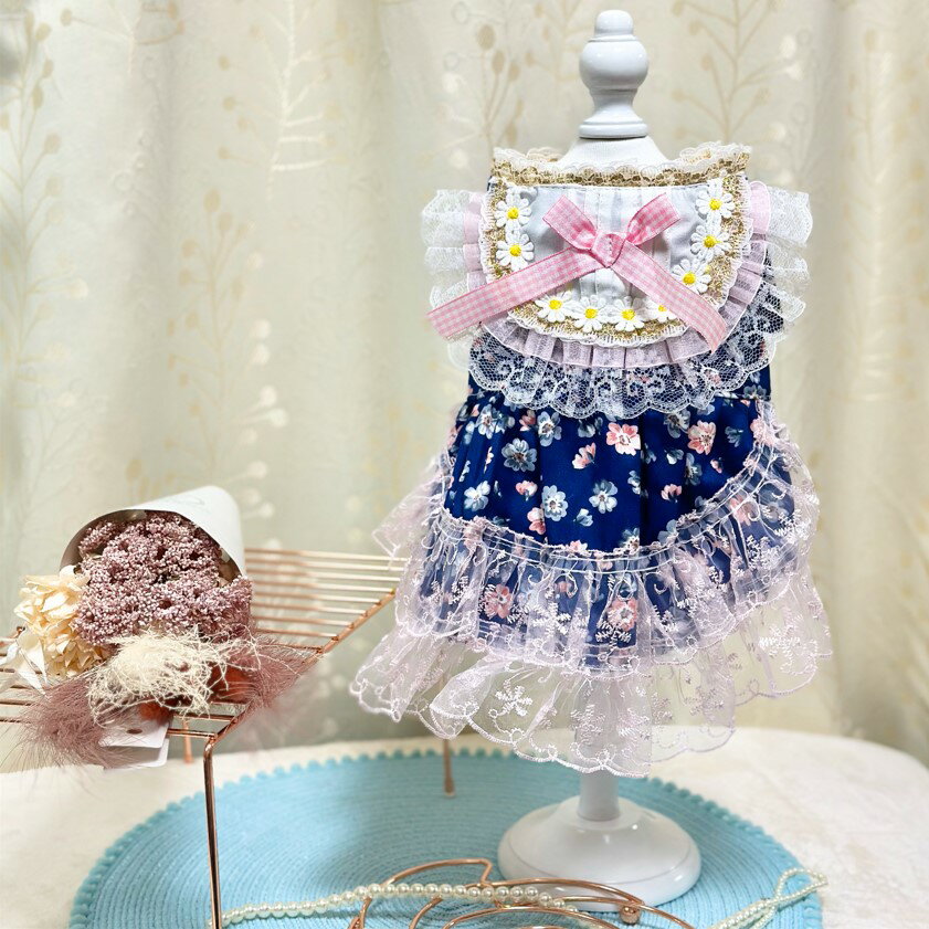 犬 服 かわいい ドレス パーティードレス チェック リボン ピンク レース 結婚式 ウェディング 猫 小型犬 犬 犬服 ワンピース ウェア 犬の服 かわいい ...