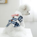 犬服 冬 犬 冬服 ネイビーブルー 紺色 ホワイト シャツ チェック柄 お散歩 おでかけ 猫 小型犬 犬用 犬服 犬の服 かわいい 前ボタン 前開き おしゃれ ...