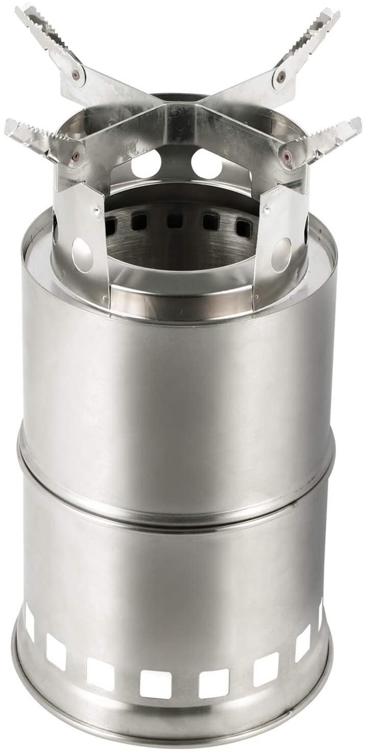 [Free Shipping] YOLER Bonfire Wood Stove Camp Stainless Steel Improved Mini Stove Wood Stove Compact Multifunctional Mesh Bag YR-ST004
