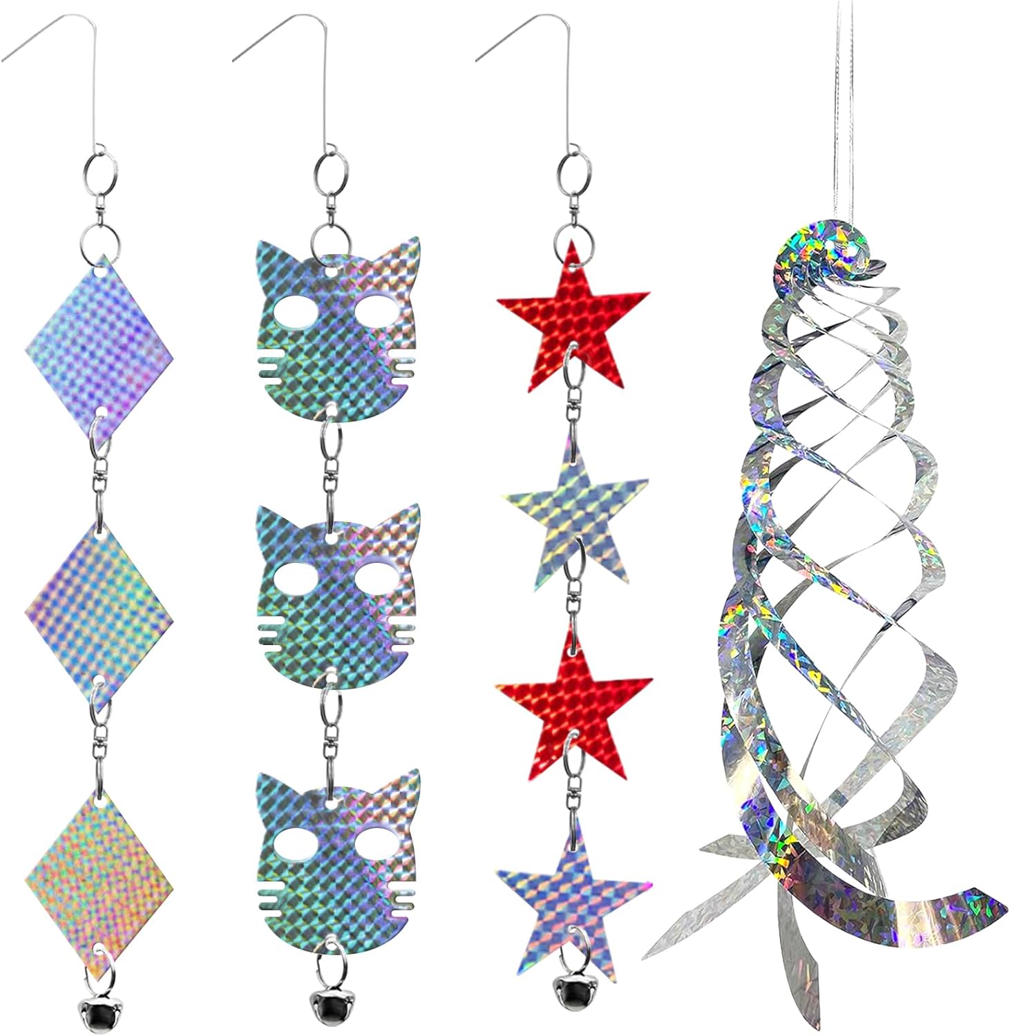 【SS期間 15%OFF+P2倍】鳥よけグッズ—鳩よけ カラスよけ ツバメ よけ ベランダ・庭の鳥除けグッズ 鳩 対策 グッズ 高強度反射 撃退 鳥対策グッズ 簡単設置（スピン 3 パック）