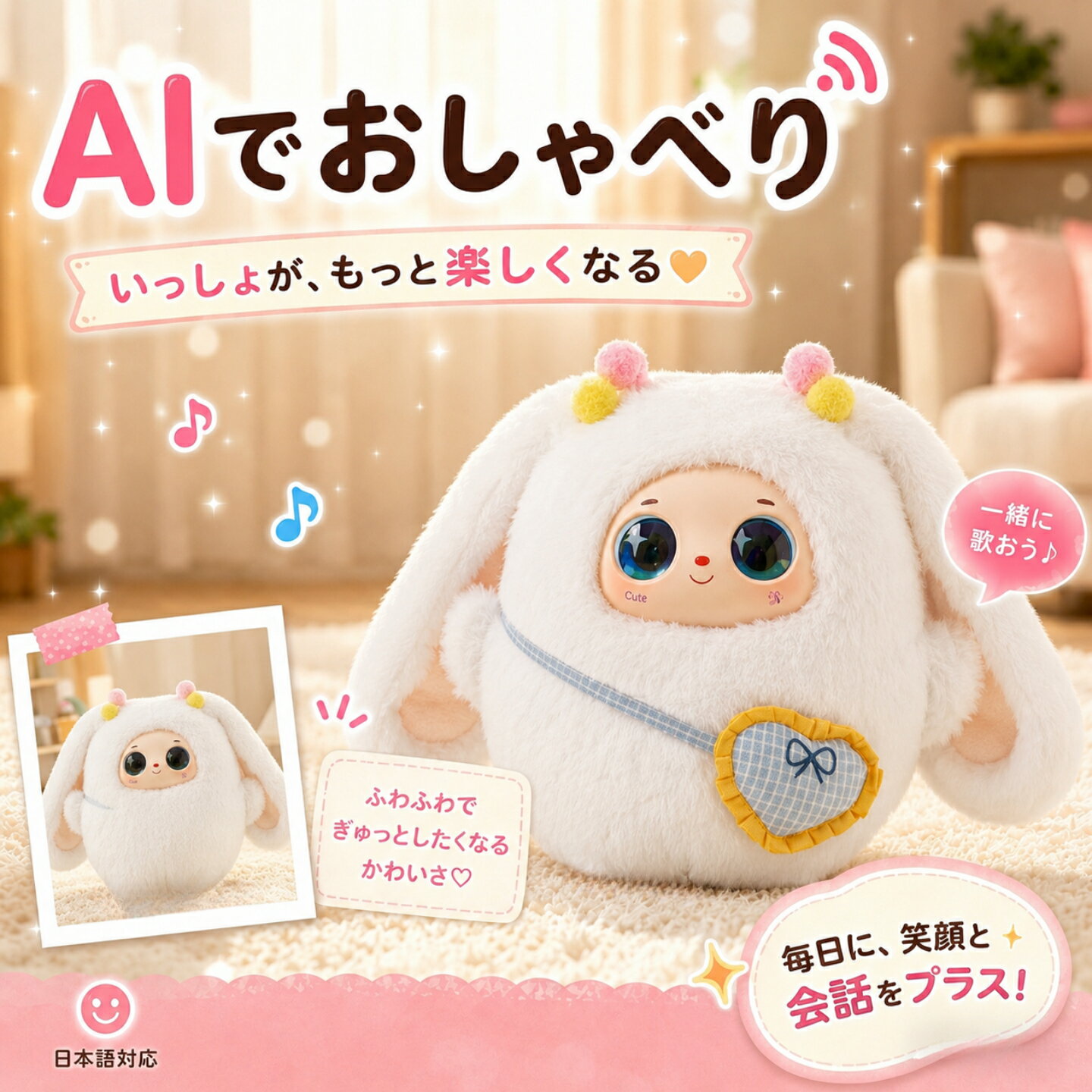 Rakuten - 【最新 AIペット】【月額無料★2026最新款】AIロボット AIペット 電子ペット しゃべる ぬいぐるみ おもちゃ 知育玩具 英語 学習 癒しグッズ プレゼント 子供 誕生日 クリスマス ChatGPT対応 スマホ連動 手のひらサイズ 次世代AIペット しゃべる 66言語対応 一人暮ら