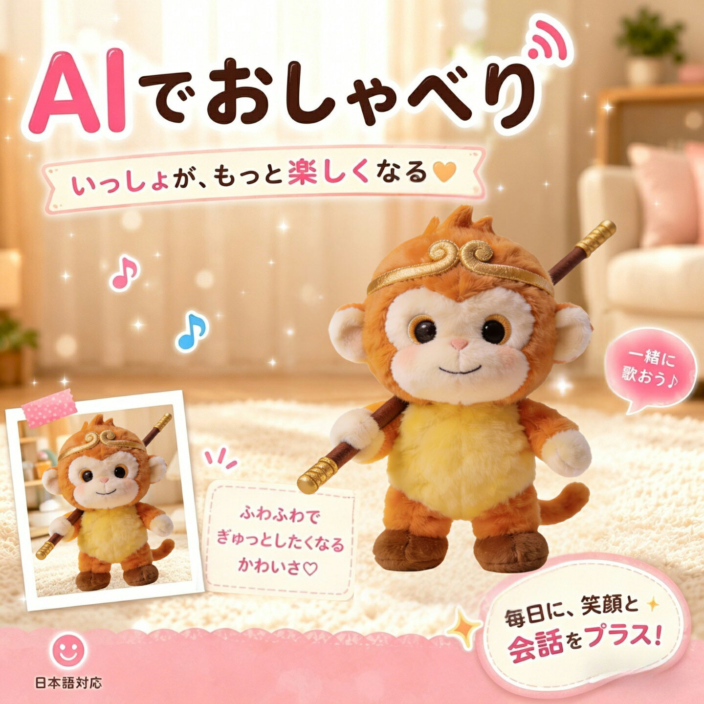 【最新 AIペット】【月額無料★2026最新款】AIロボット AIペット 電子ペット しゃべる ぬいぐるみ おもちゃ 知育玩具 英語 学習 癒しグッズ プレゼント 子供 誕生日 クリスマス ChatGPT対応 スマホ連動 手のひらサイズ 次世代AIペット しゃべる 66言語対応 一人暮ら
