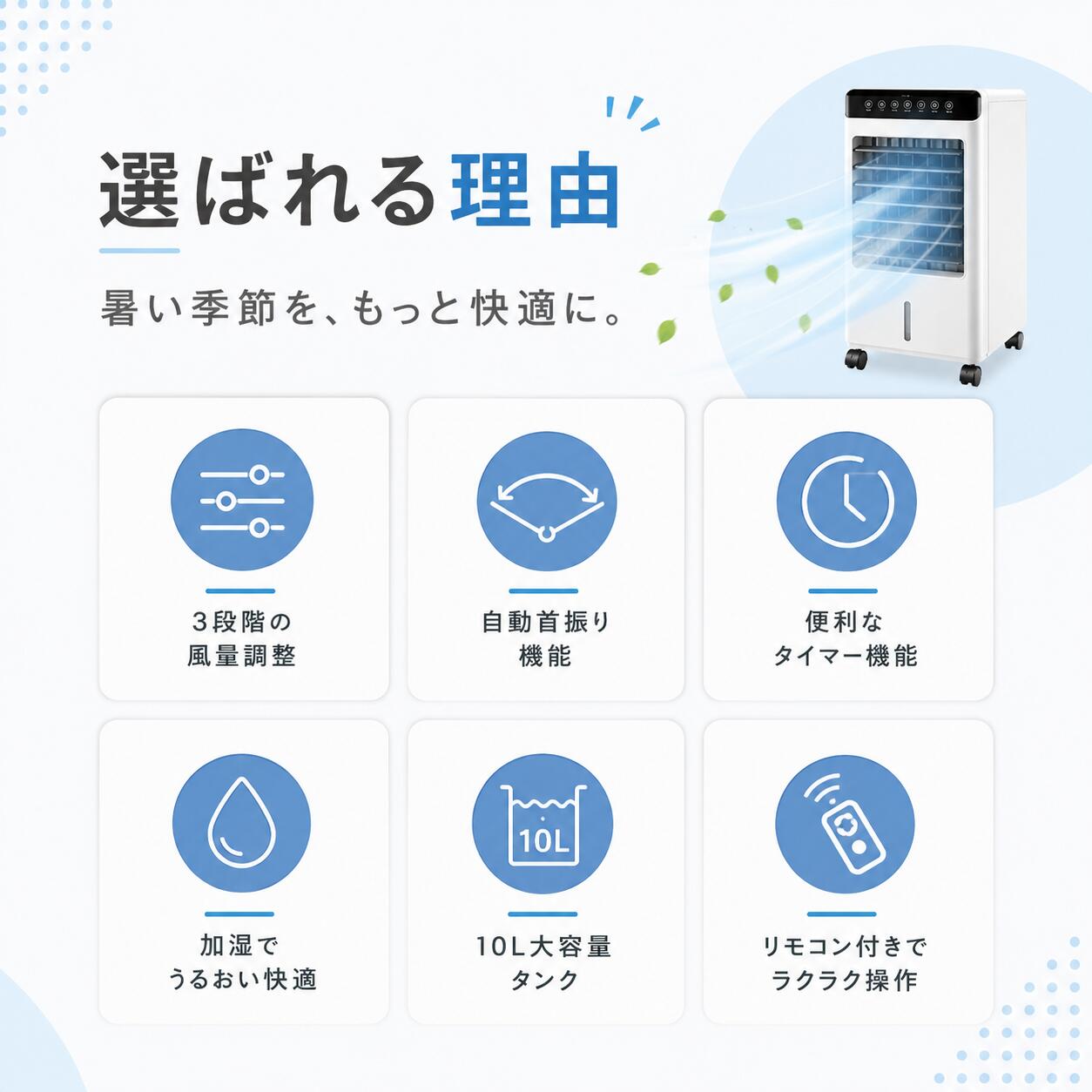 【2026爆売れ大人気】扇風機 冷風機 冷風扇 DCモーター 省エネ 強力 大風量 -21℃強...