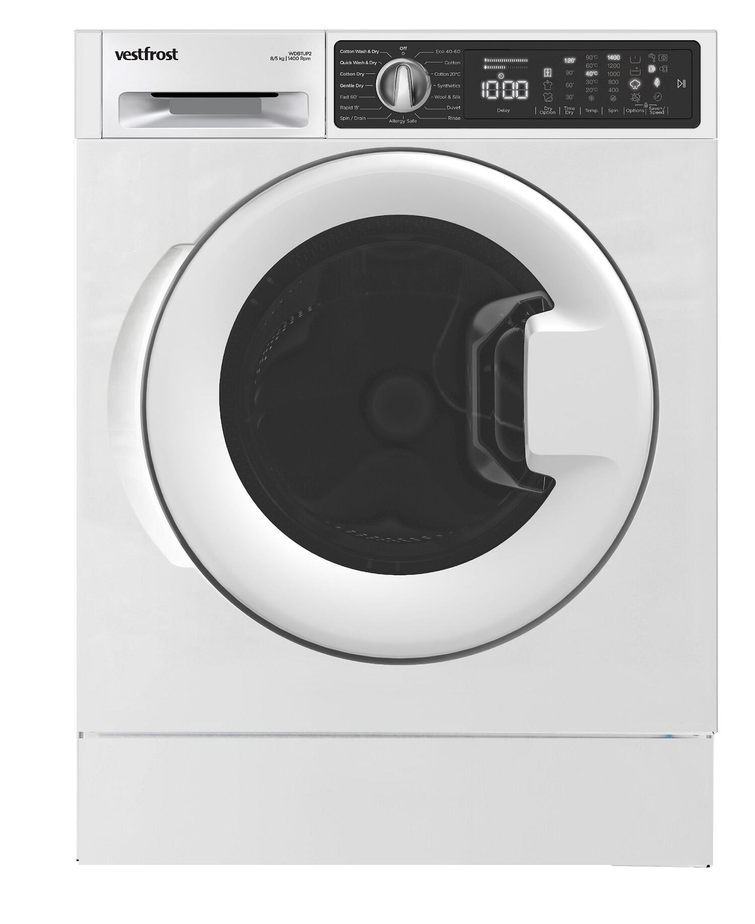 ビルトイン専用洗濯乾燥機 Vestfrost(ヴェストフロスト) 【WDB11JP1】 洗濯8kg/乾燥5kg 高さ817mm ウイ..