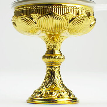 【仏具】蓮仏器(仏飯器)本金メッキ#12高さ5.5cm×直径4.7cm