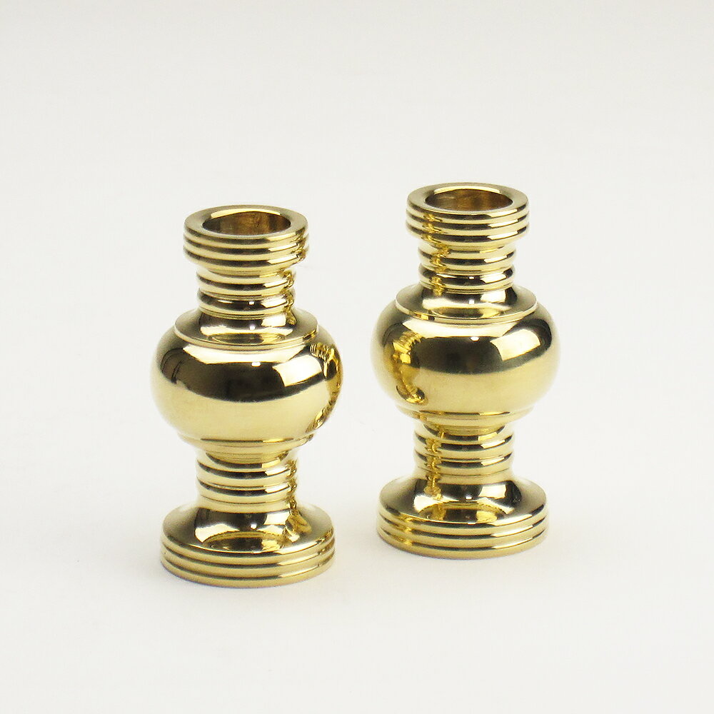 【仏具】華鋲（一対）磨き 1.6寸(高さ5.1cm)～2.5寸(高さ7.6cm)