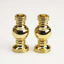 【仏具】華鋲(一対)本金メッキ 1.6寸(高さ5.1cm)〜2.5寸(高さ7.6cm)