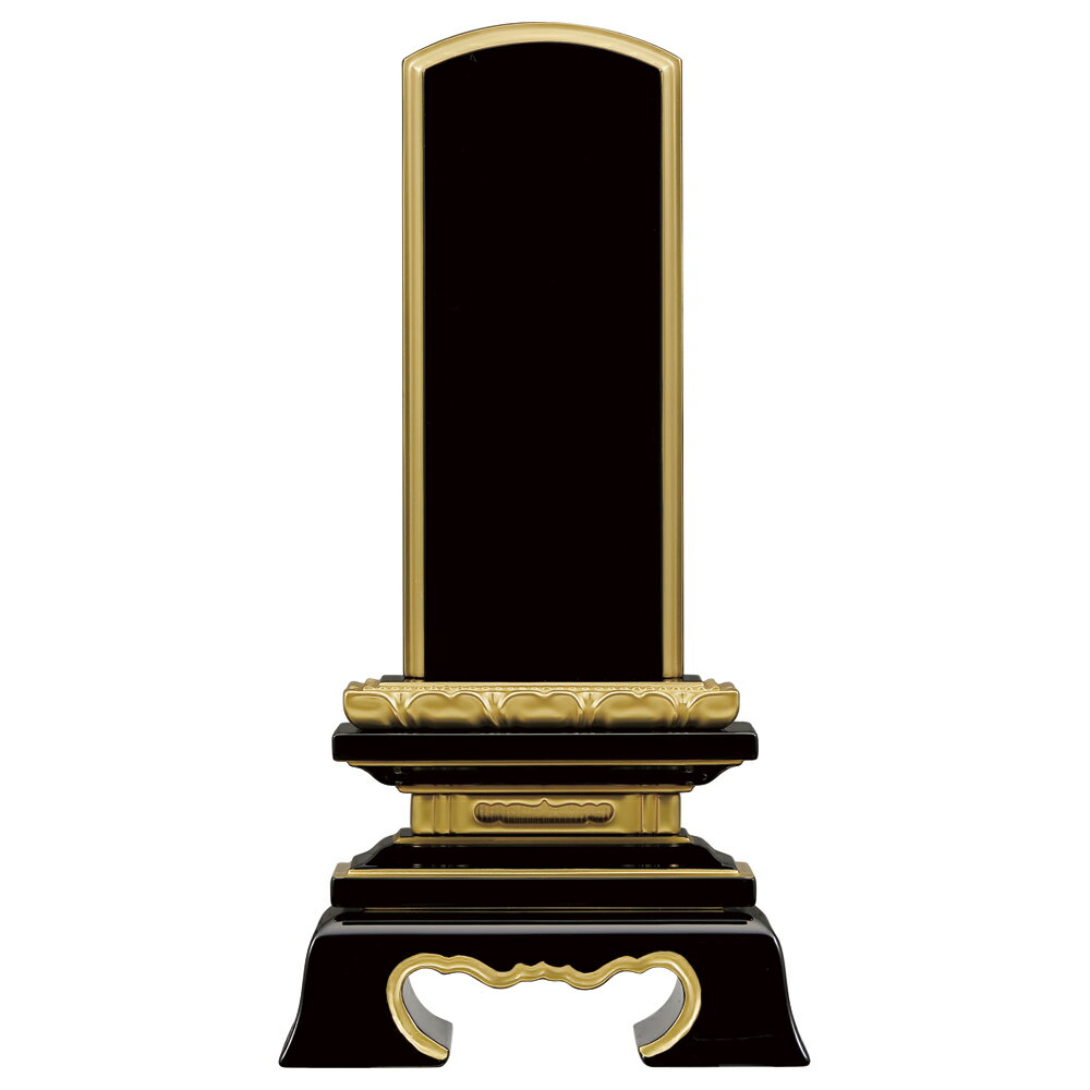 【国産位牌】会津塗り 呂色蓮華付春日位牌 3.5寸（高さ16.9cm）～6寸（高さ27.6cm）