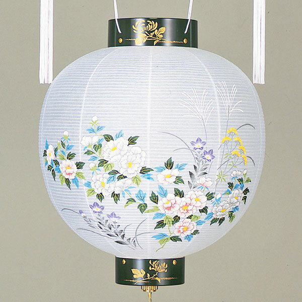 盆提灯 御殿丸 蒔絵11号・和紙張り