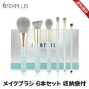 SIXPLUS メイクブラシ 6本セット ナイロン毛 高級仕様 化粧筆 化粧ブラシセット フルメイク対応 パウダー ファンデーション チーク アイメイク ダブル...