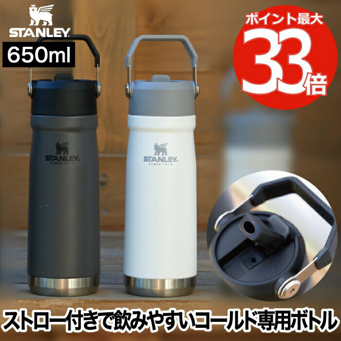 スタンレー マグボトル 【送料無料】 スタンレー STANLEY アイスフローフリップストロー 真空ウォーターボトル 0.65L コールド専用 ドリンクスルー 水筒 直飲み 大容量 保冷 真空ボトル マグボトル ストロー ハンドル ステンレス アウトドア レジャー 登山 キャンプ スポーツ 北欧 おしゃれ ギフト