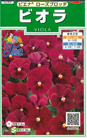 【ビオラ】ピエナローズブロッチ【サカタのタネ】（20粒）【耐寒性一年草】[秋まき]906723