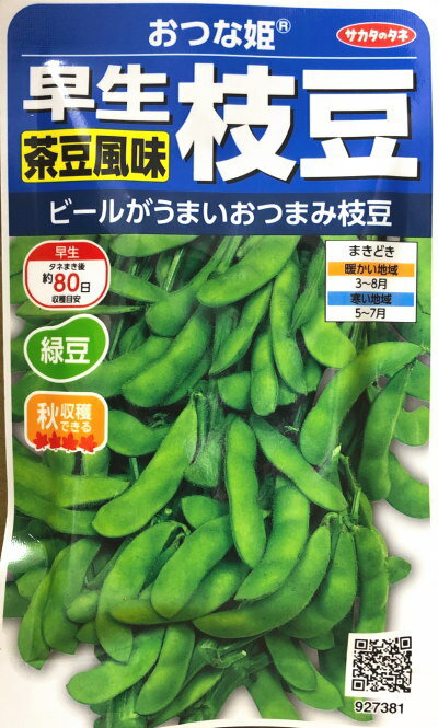 【エダマメ】おつな姫【サカタのタネ】（25ml）【早生】野菜種[春まき]927381