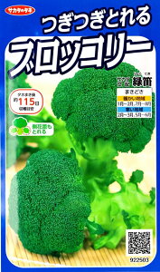 【ブロッコリー】次々とれるブロッコリー 緑笛（りょくてき） 【サカタのタネ】(1ml）野菜種[秋まき][春まき]922503