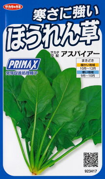 ★送料90円メール便OK★【寒さに強いほうれんそう】アスパイアー PRIMAX【サカタ交配】（30ml）発芽促進処理種子/ホウレンソウ[秋まき]923417【RCP】