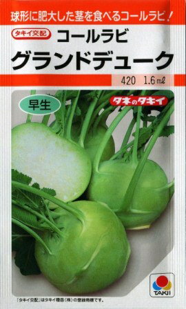 【コールラビ】グランドデューク【タキイ種苗】（1.3ml）野菜種[春まき][秋まき]RF