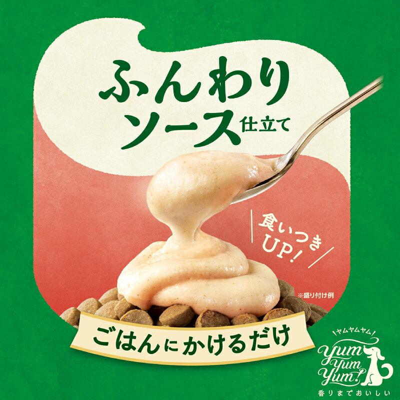 yum yum yum！ ふんわりソース仕立て チキン 10g 6本 ヤムヤムヤム 鶏 犬 ペット 栄養補助食品 ソース 食いつき シニア yoriaidogs-10002943 ヨリアイDOGS サンプル画像2