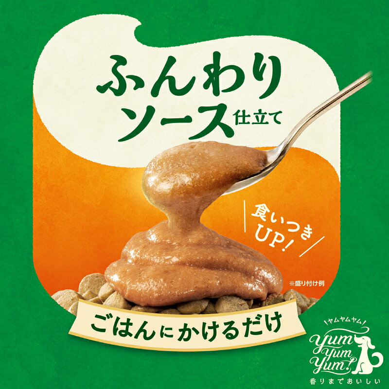 yum yum yum！ ふんわりソース仕立て 馬肉 10g 6本　ヤムヤムヤム 栄養補助食品 ソース 犬 シニア yoriaidogs-10002944 ヨリアイDOGS サンプル画像2
