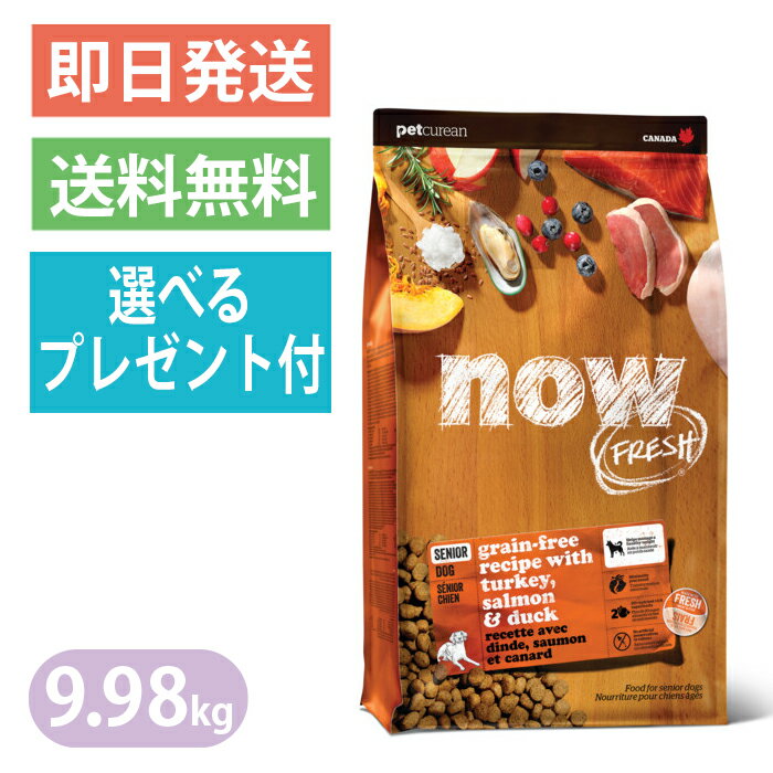 ナウフレッシュ グレインフリー シニア＆ウェイトマネジメント 9.98kg 普通粒 レギュラー粒 ドッグフード NOW FRESH 体重管理 選べるプレゼント付き