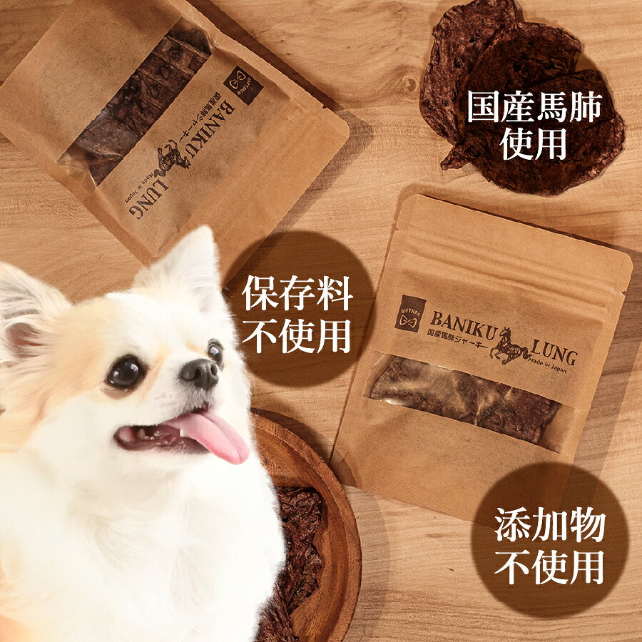 ギフトナー 国産 馬肺 ジャーキー 18g 馬 無添加 おやつ 犬 猫