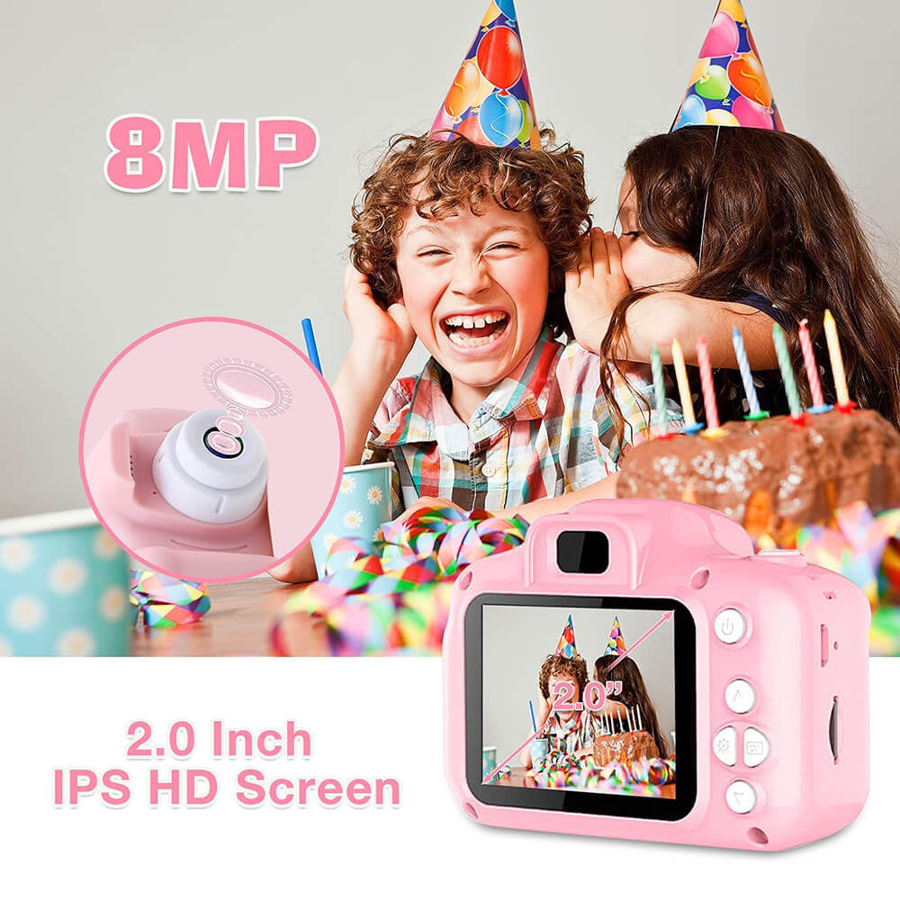 子供用カメラ デジタルカメラ キッズカメラ トイカメラ デュアルレンズ 自撮可能 2000万画素 1080P HD 2.0インチIPS画面 キッズデジカメ
