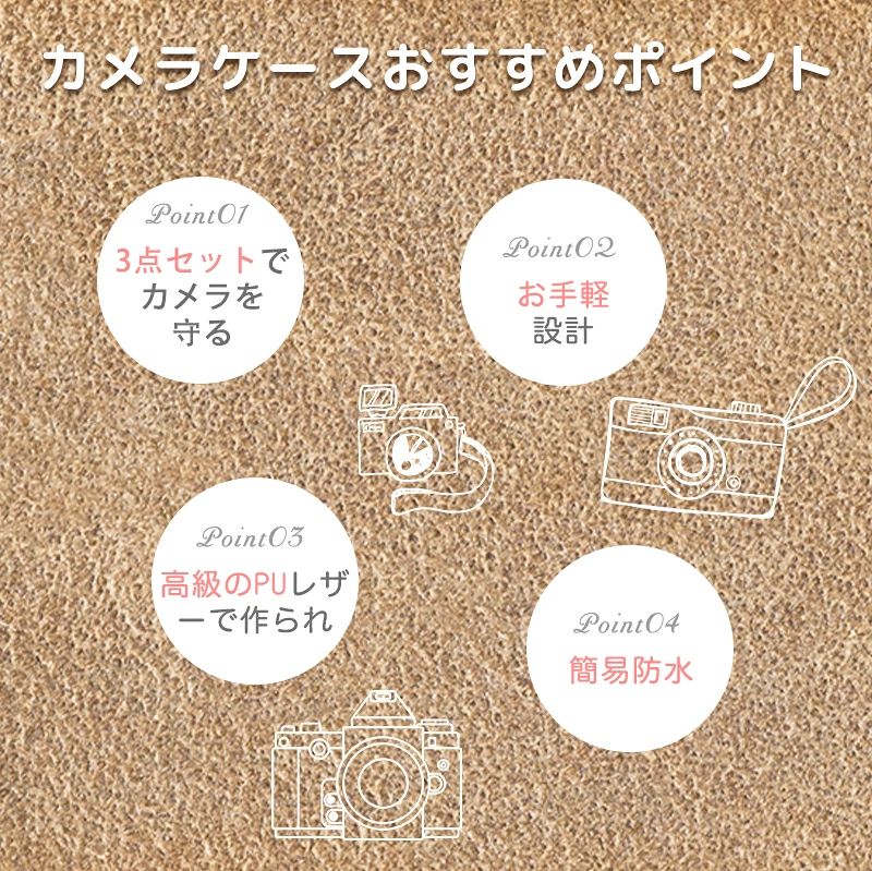 リコー RICOH GR III GR IIIx GR3 GR3X 対応 カメラケース PUレザー 本革風 全面保...
