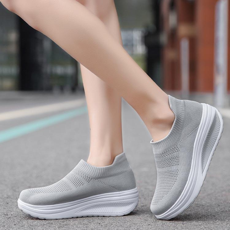 姿勢矯正 ダイエットシューズ 船型底 船型底 レディース 厚底スニーカー 履きやすい 厚底 スニーカー ..