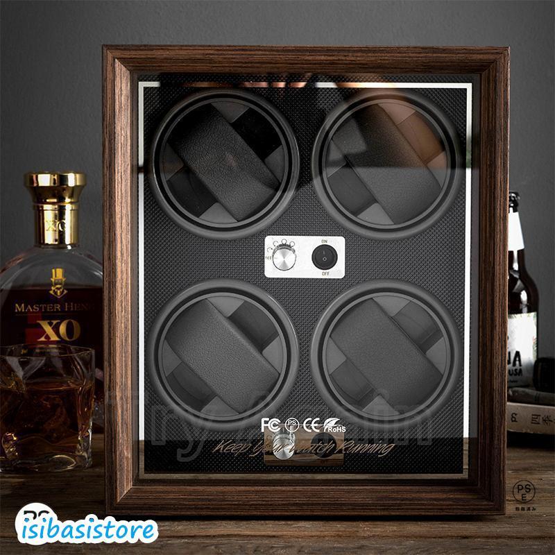 時計ケース 木製 腕時計 収納ケース 4本収納 高級ウォッチボックス プレゼント ウォッチワインダー 自..