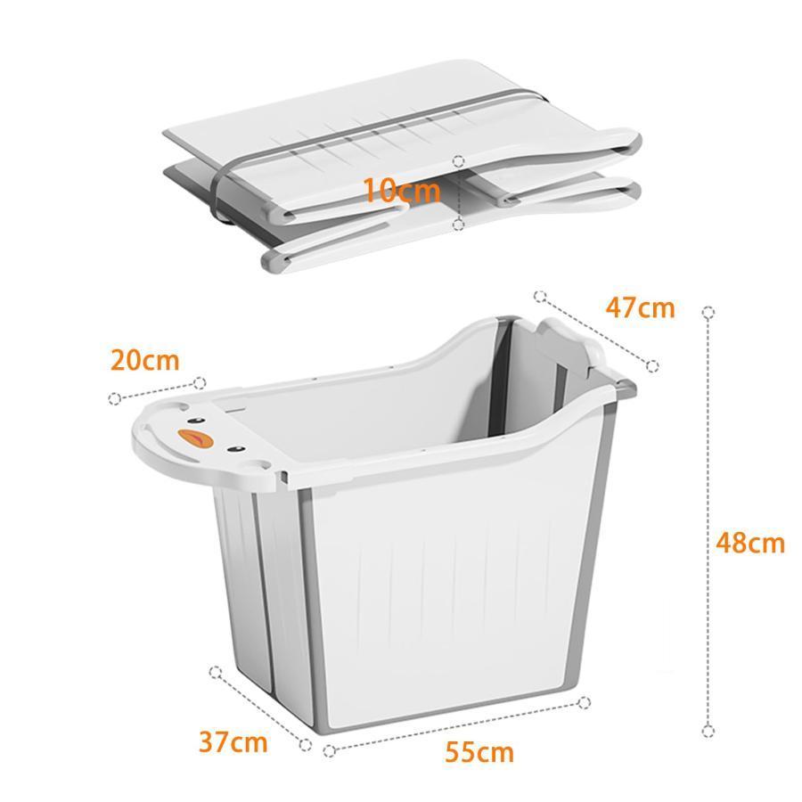 バスタブ 折り畳み浴槽 ポータブルバスタブ 組立不要 簡易浴槽 バスタブ 風呂バケッツ 持運び便利 児童..