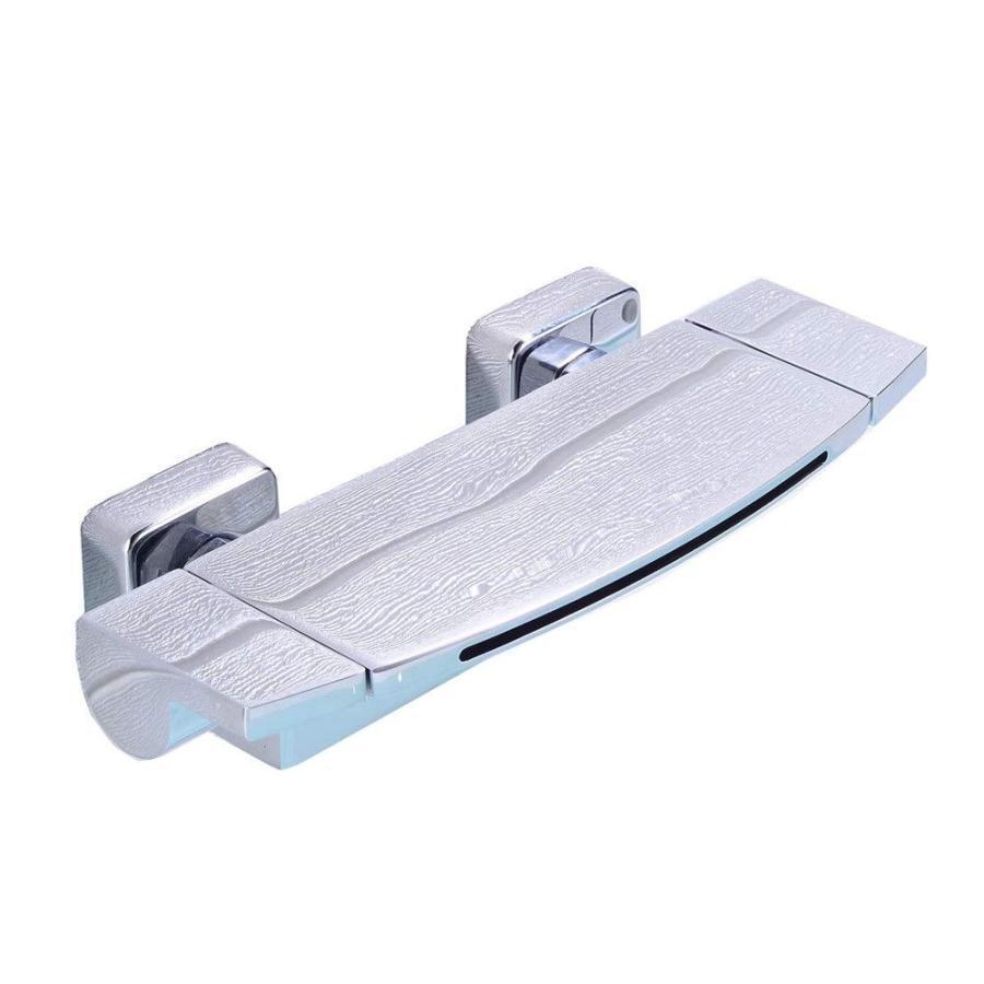 現代を蛇口 壁には滝スパウト浴槽バスタブ蛇口温水と冷水のシャワーの蛇口つや消しニッケルをマウント ..